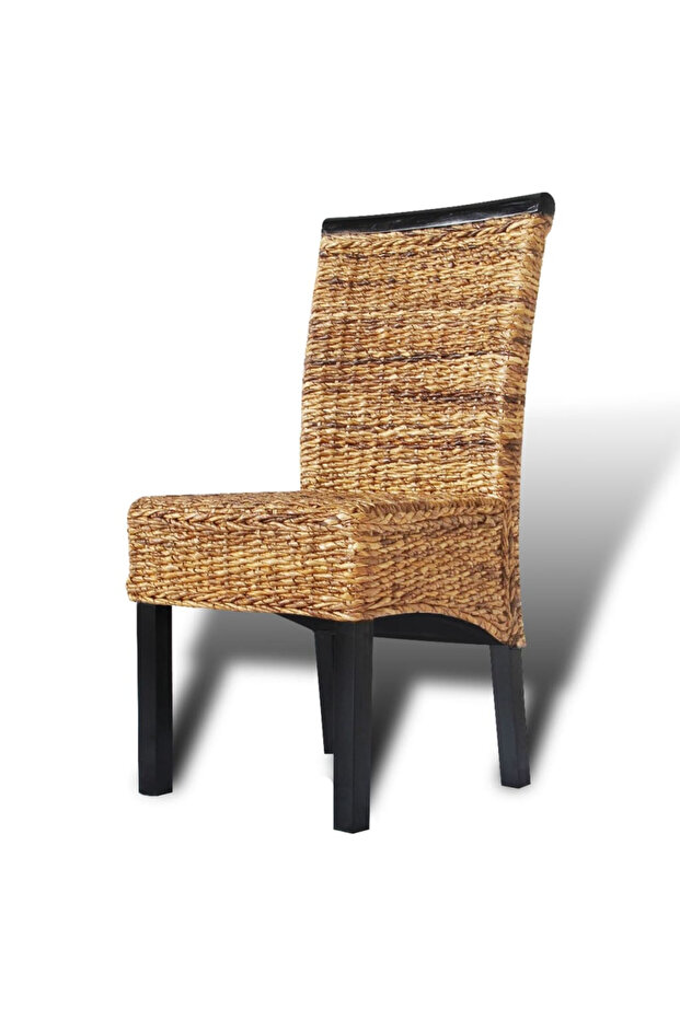 Kitchen chairs, 6 pcs., abaca & solid mango wood - 4