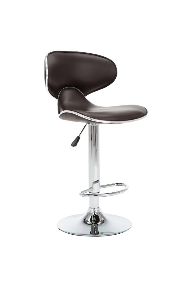 Bar stools, 2 pcs., brown, eco- Leather - 3