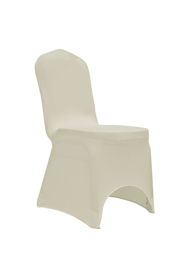 Huse elastice pentru scaun, 12 buc., crem - 3