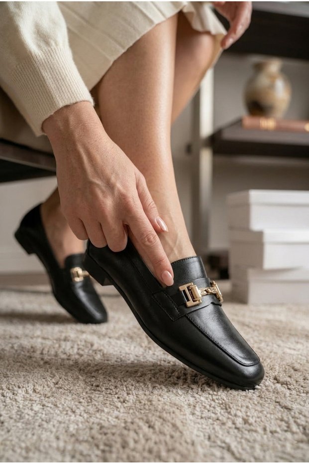 Bella Buckle Detail Daily Classic Flat Women's Ballet Flats