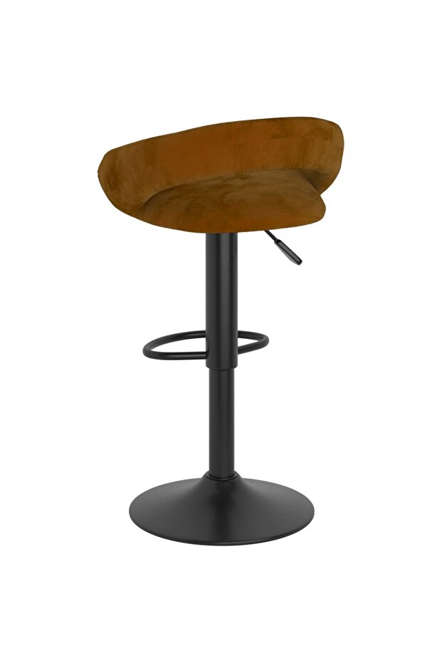 Bar stools, 2 pcs., brown, Velvet - 5