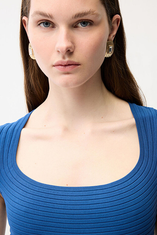 Ajurlu Triko Elbise - 3