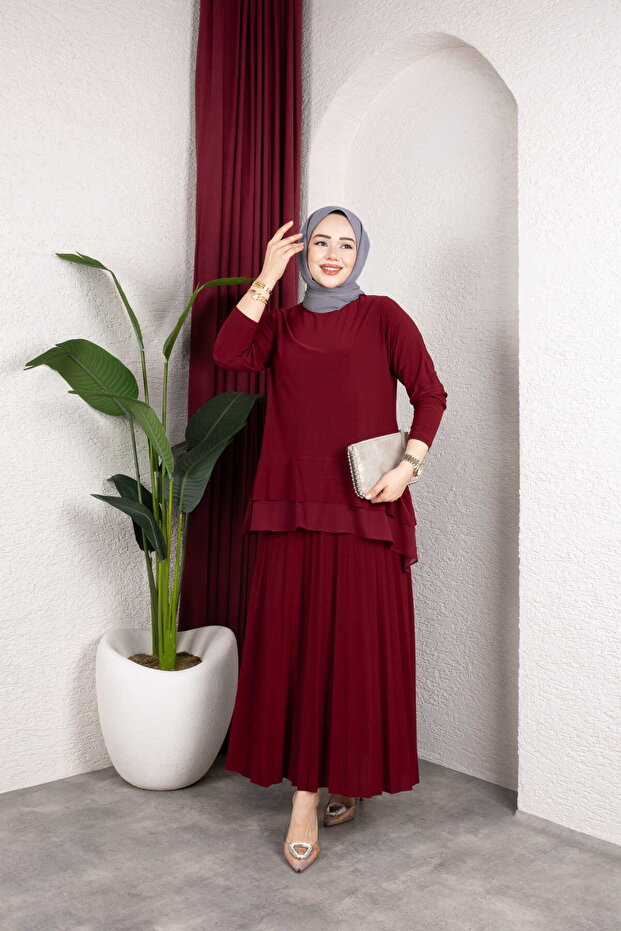 Chiffon Sandy Skirt Suit