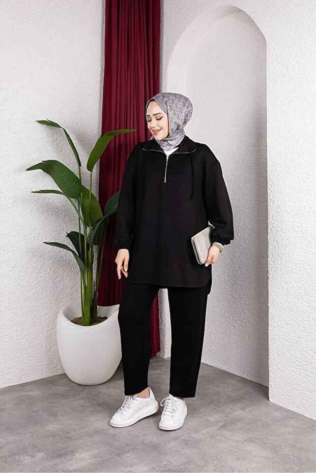 Premium Oysho Comfortable and Stylish Two-Piece Set with Fabric Trousers