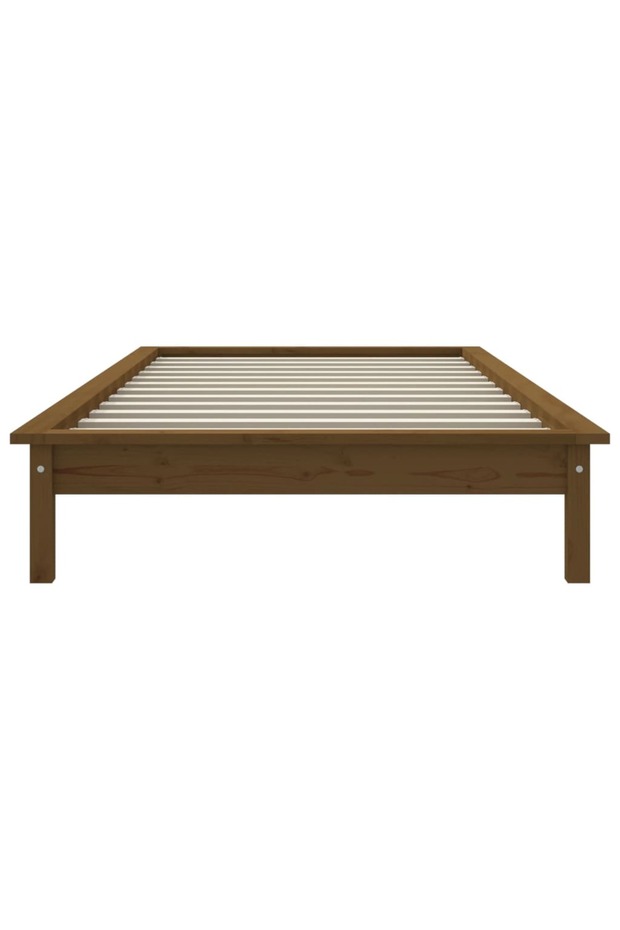 Single bed frame 3FT, honey brown, 90x190cm, solid pine wood - 5