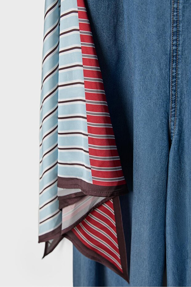 Halter fular denim tulum - 8