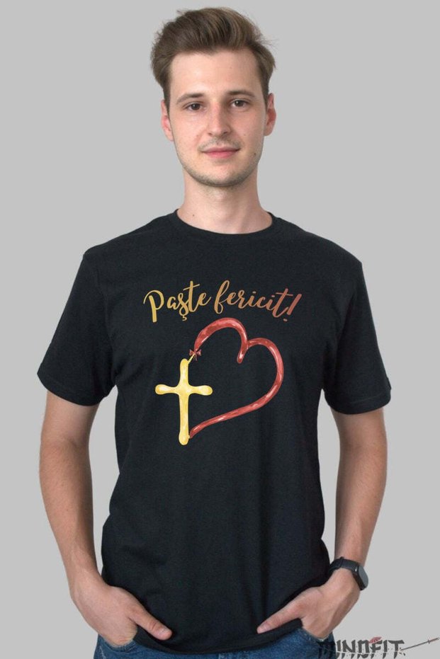 Tricou Paste Fericit Inima Si Cruce