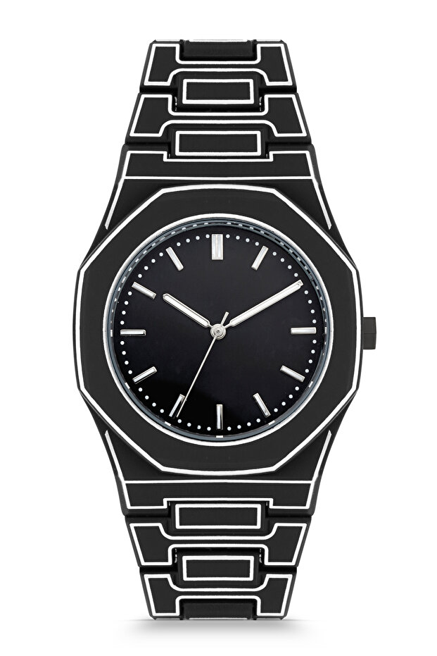 Silicone Cord New Season Black Unisex Wristwatch