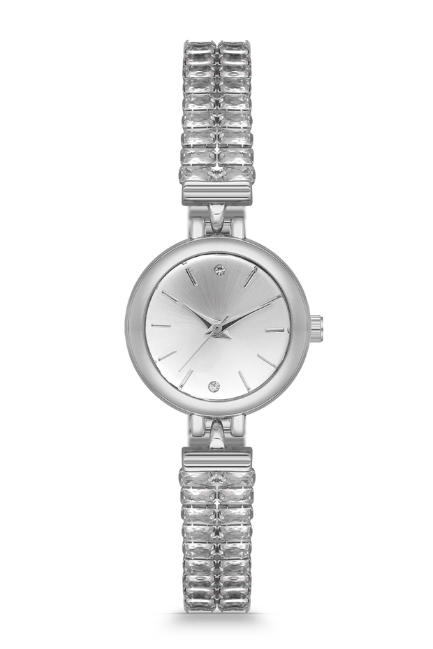 Stone Detailed Cord Minimal Women's Wristwatch
