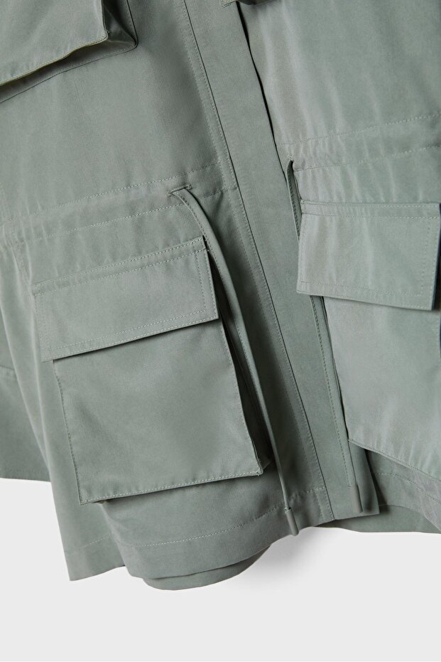 Akışkan utility stili parka - 8