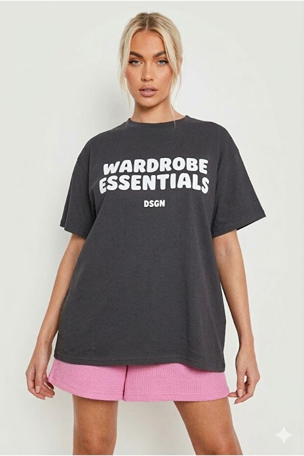 Women's Wardrobe Printed Oversized T-Shirt Loose Fit