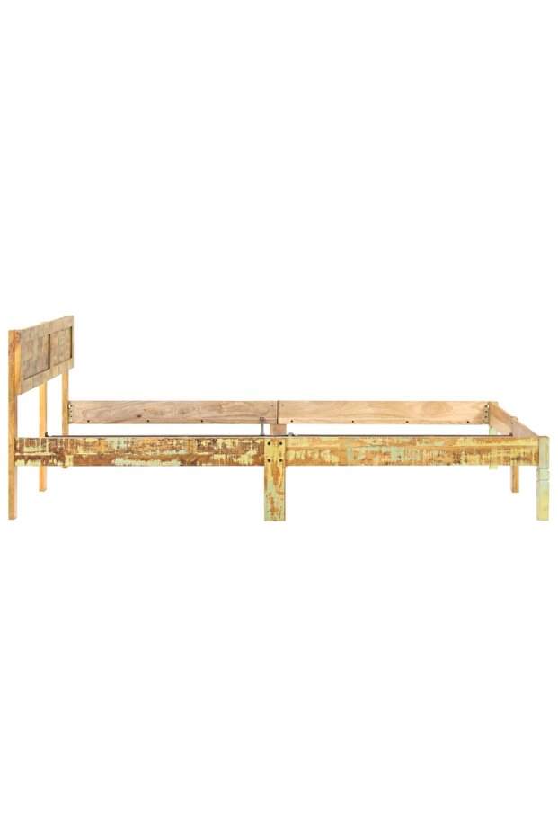 Bed frame, 180 x 200 cm, solid recycled wood - 4
