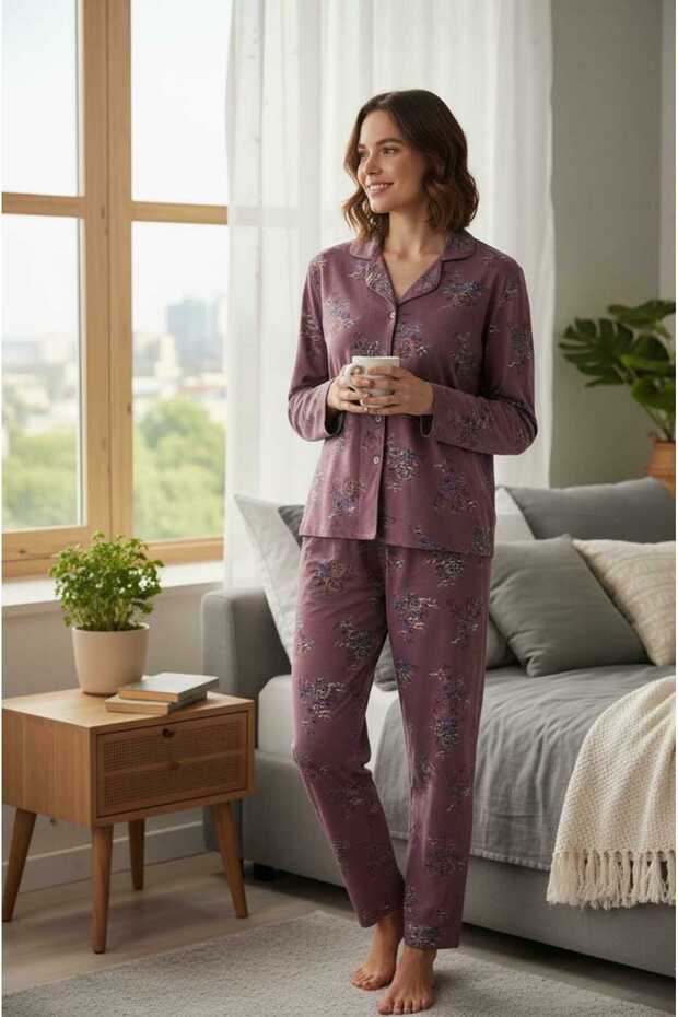 Front Buttoned Pajama Set