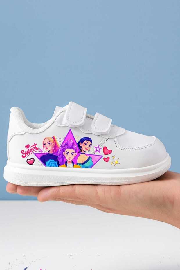 Sweet Star Golden Girls Enris Printed Girls' Sports Shoes with Straps