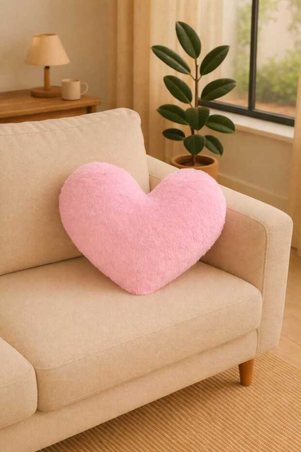 Decorative Plush Heart-Shaped Pillow Cushion