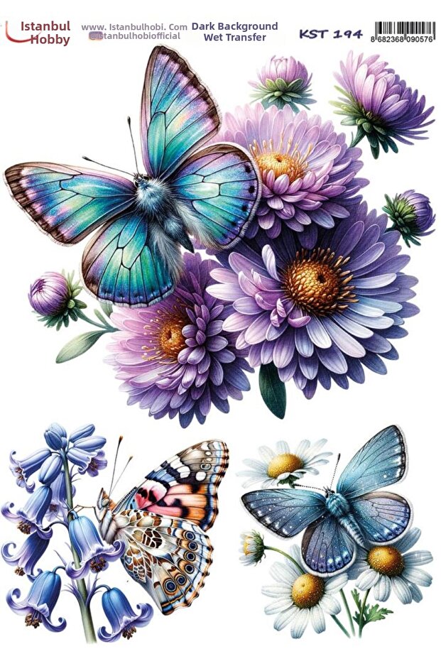 Dark Background Water Transfer Paper 25X35Cm Kst-194