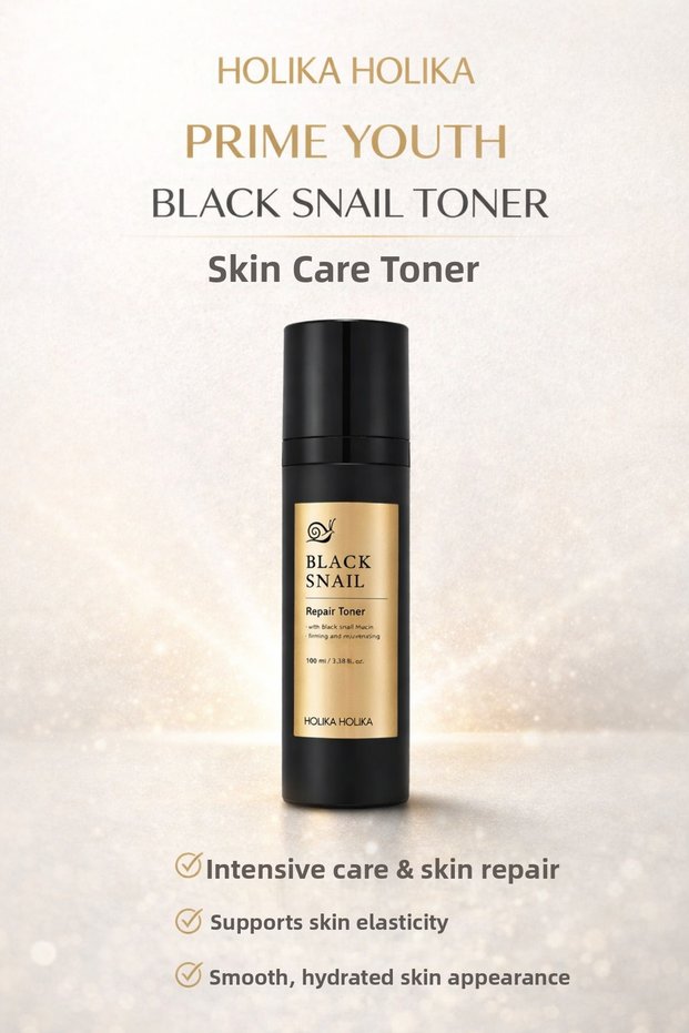 Prime Youth Black Snail Repair Toner - Skin Brightening and Anti-Aging Care 100ml