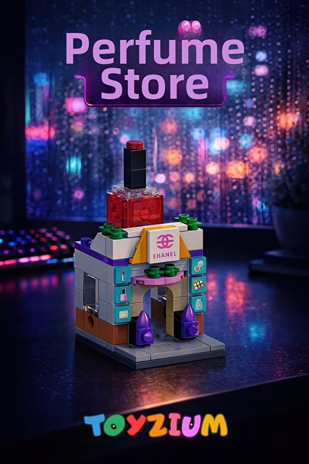 Perfume Store Building Block Set (112 Pieces) - Mini Store Model Building Kit