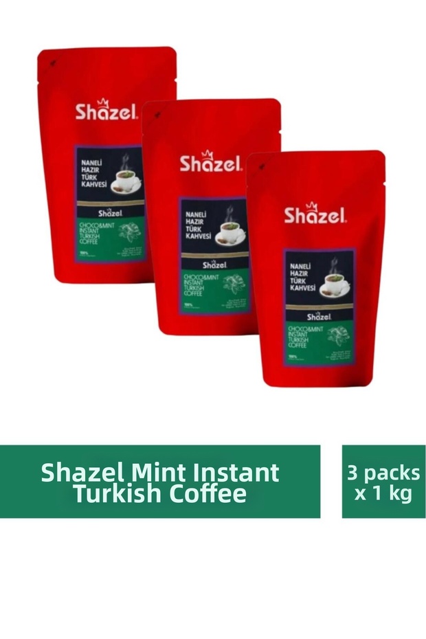 Instant Turkish Coffee with Mint Flavor 1 kg X 3 Pieces