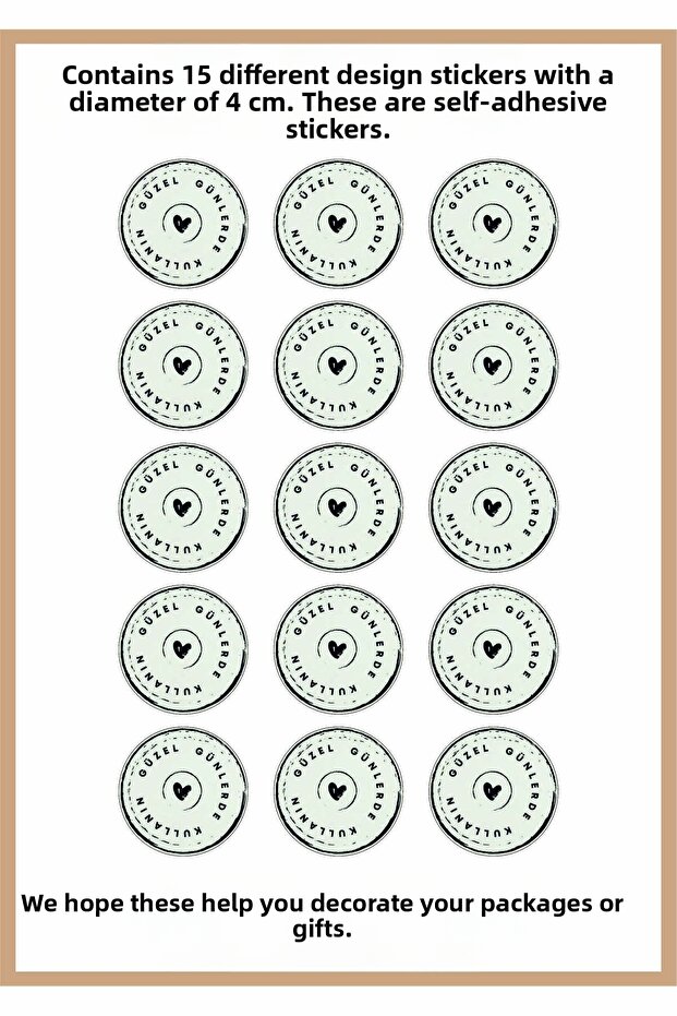30 Stickers Specifically for Packaging, (Available in Our Store with Different Trendy Models, on Sale as a Campaign Offer)