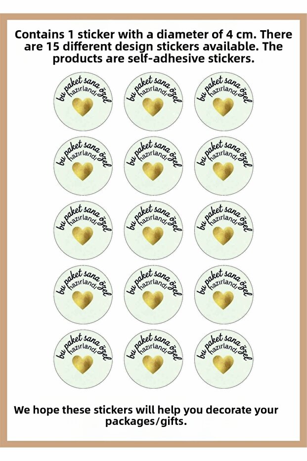 30 Stickers Specifically for Packaging, (Available in Our Store with Different Trendy Models, on Sale as a Campaign Offer)