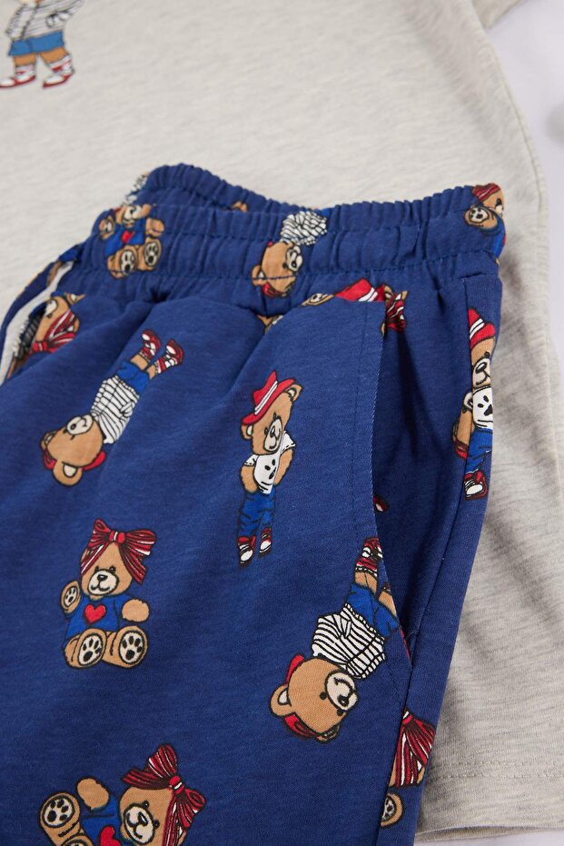 Grimelanj - Lacivert Ayıcık Desenli Örme Pijama Takımı TMNSS26PT00021 - 6