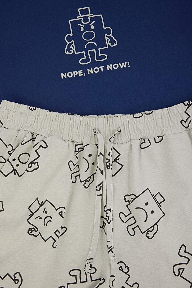 Indigo Regular Kesim Baskılı Pamuklu Pijama Takımı TMNSS26PT00031 - 7