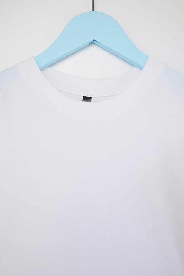Beyaz-Mavi 2'li Erkek Çocuk Baskılı Örme T-Shirt TKDSS26TS00040 - 12