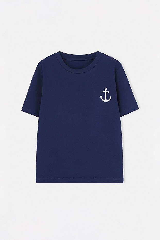 Kırmızı-Lacivert 2'li Erkek Çocuk Baskılı 23 Nisan Örme T-Shirt TKDSS26TS00038 - 7