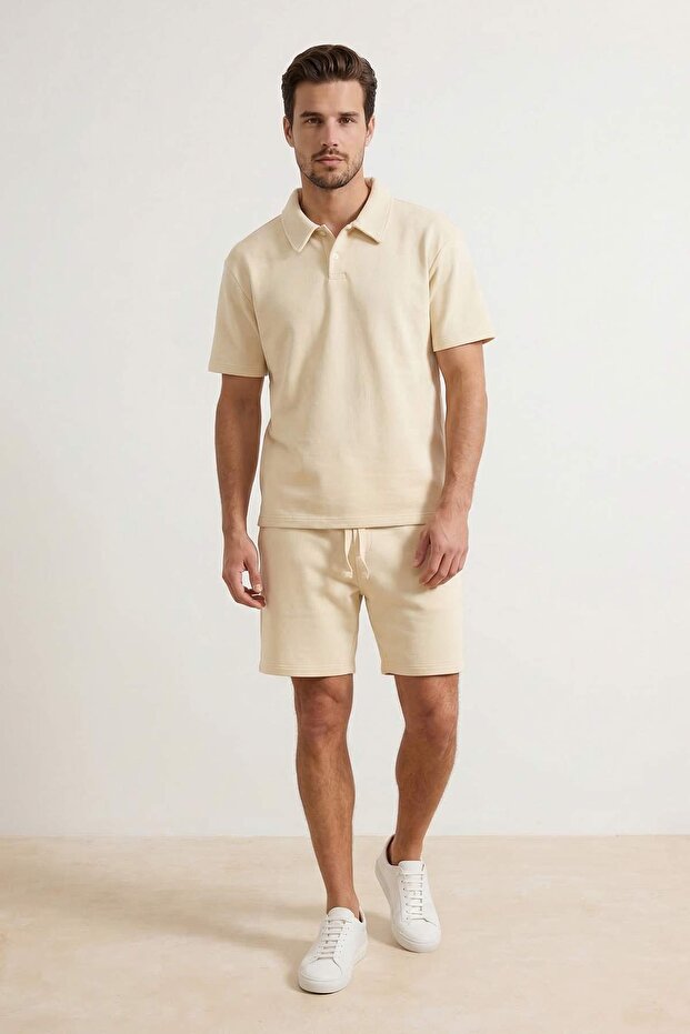 Taş Loose Fit Polo Yaka Kalın Eşofman Takımı TMNSS26EM00001 - 2