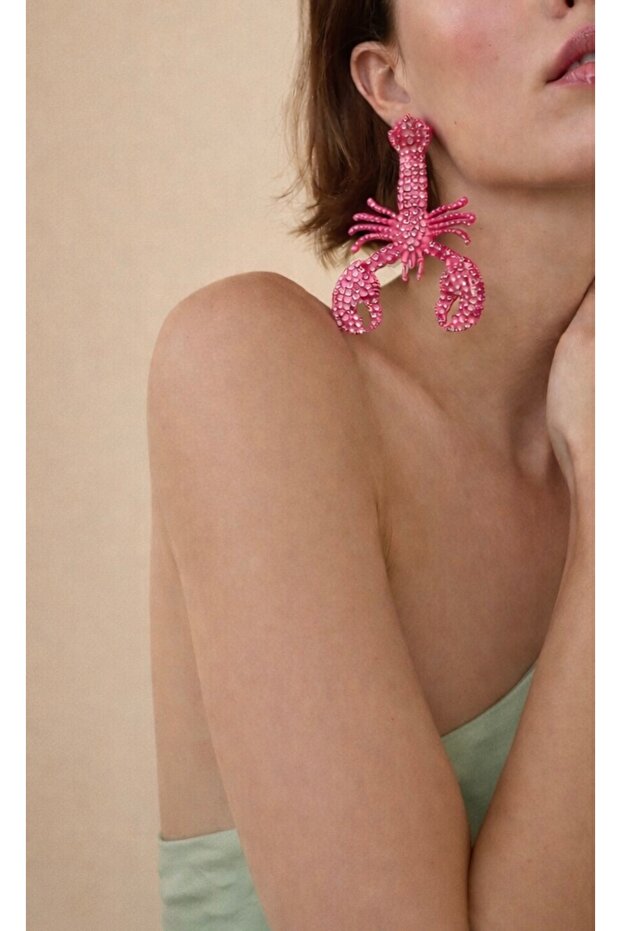 Brand Pink Lobster Earrings