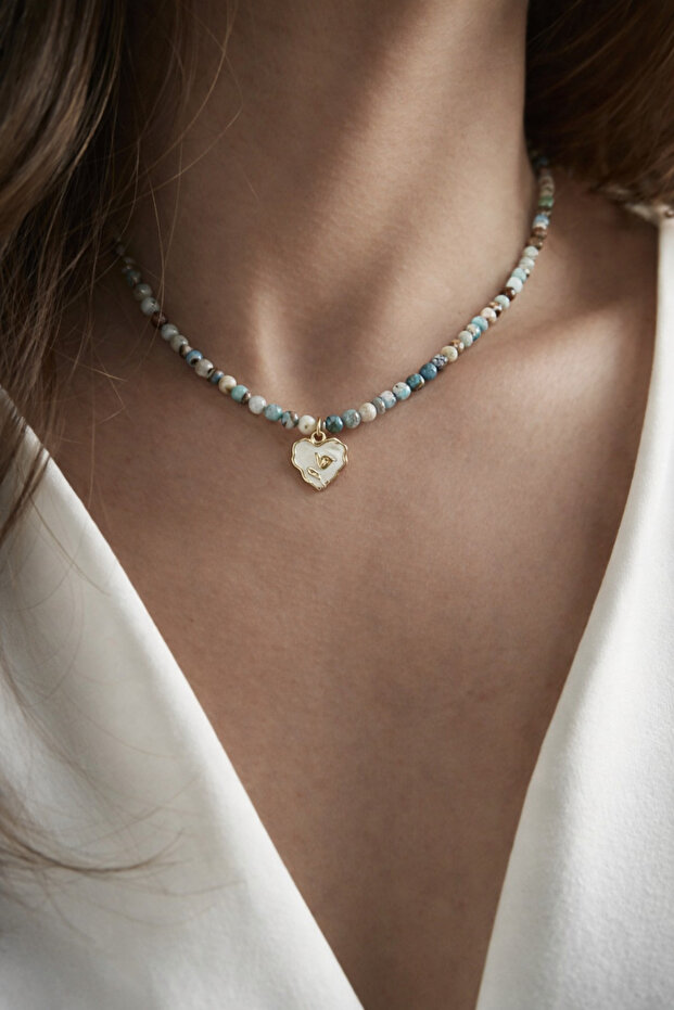 African Turquoise Stone Natural Stone Necklace