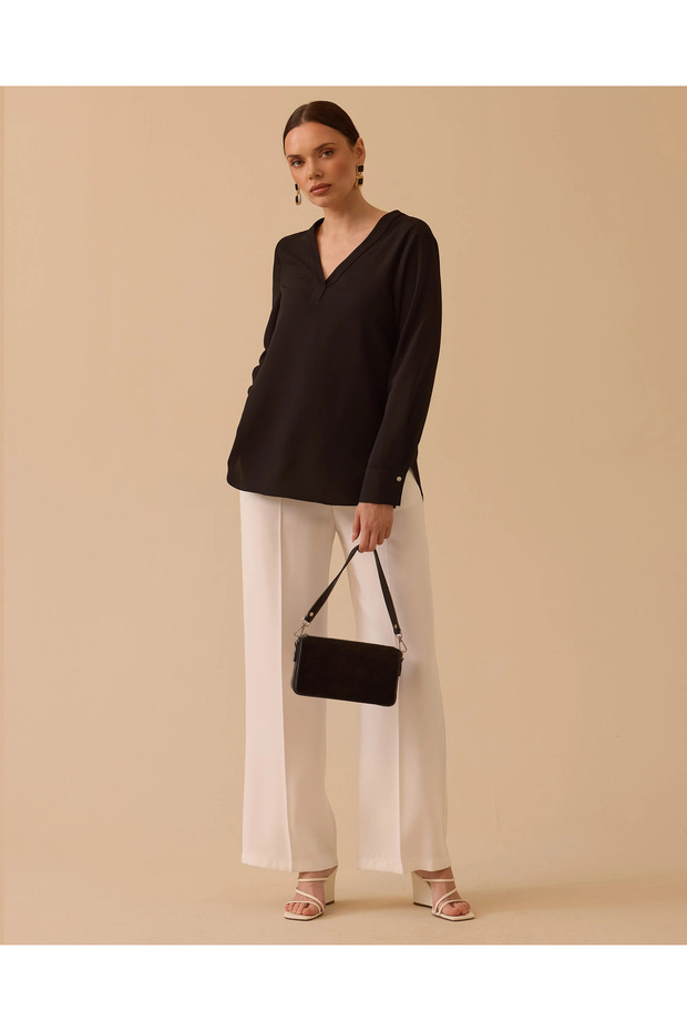 V Yaka Basic Bluz - 1