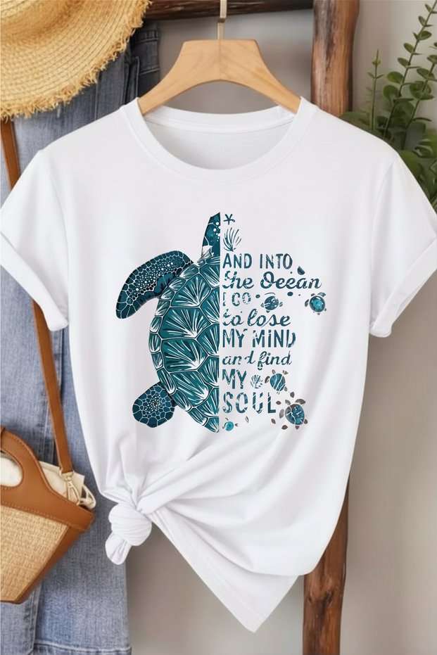 Women's t-shirt with Sea Turtle Printed
