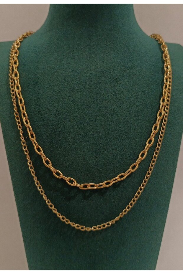 Gold Color Luxury Figured Showy Necklace