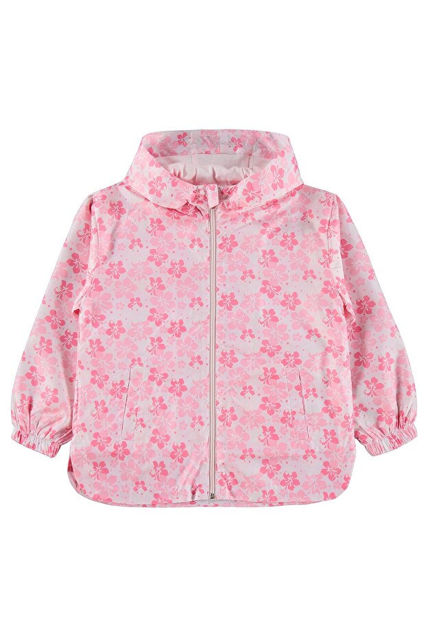 Floral Print 6-9 Years Old Raincoat - Pink