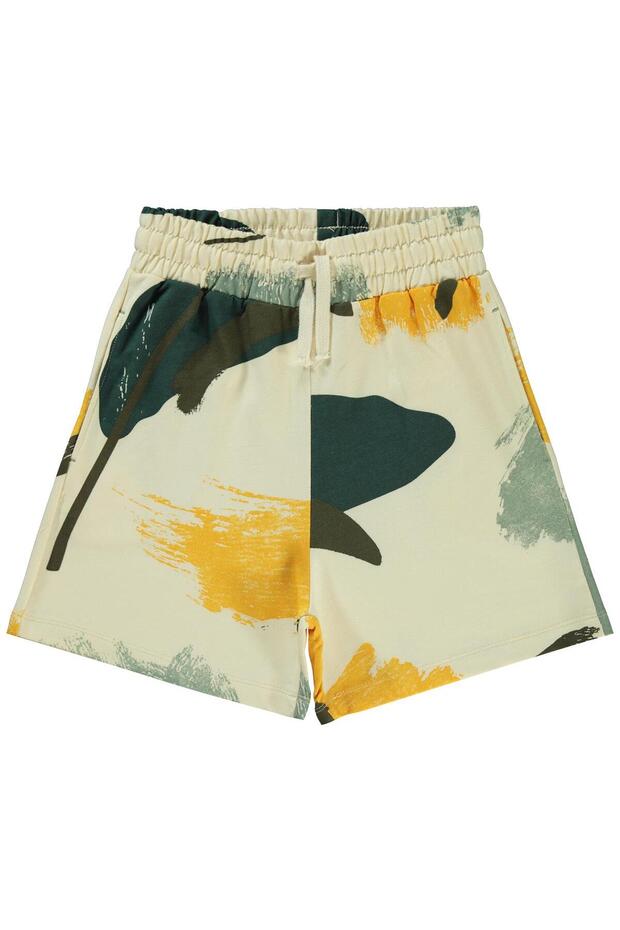 Free Brush Embossed Shorts for 6-9 Years Old - Khaki