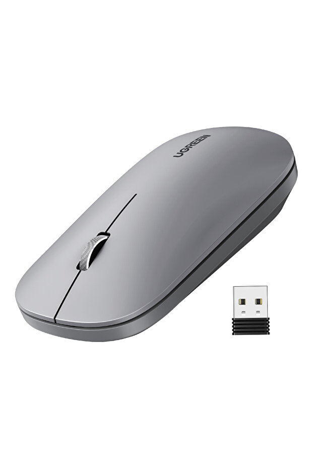 2.4Ghz Sessiz Tuşlu Kablosuz Optik Mouse, Gri, 90373 - 1