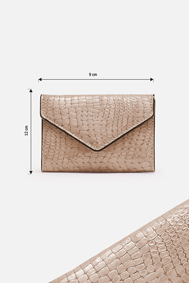 Python Verde Croco %100 Hakiki Deri Kadın Cüzdan Taş - 4