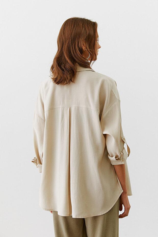 Apoletli Oversize Gömlek - 8