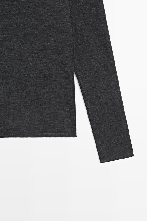 Raglan sleeve wool T-shirt - 7