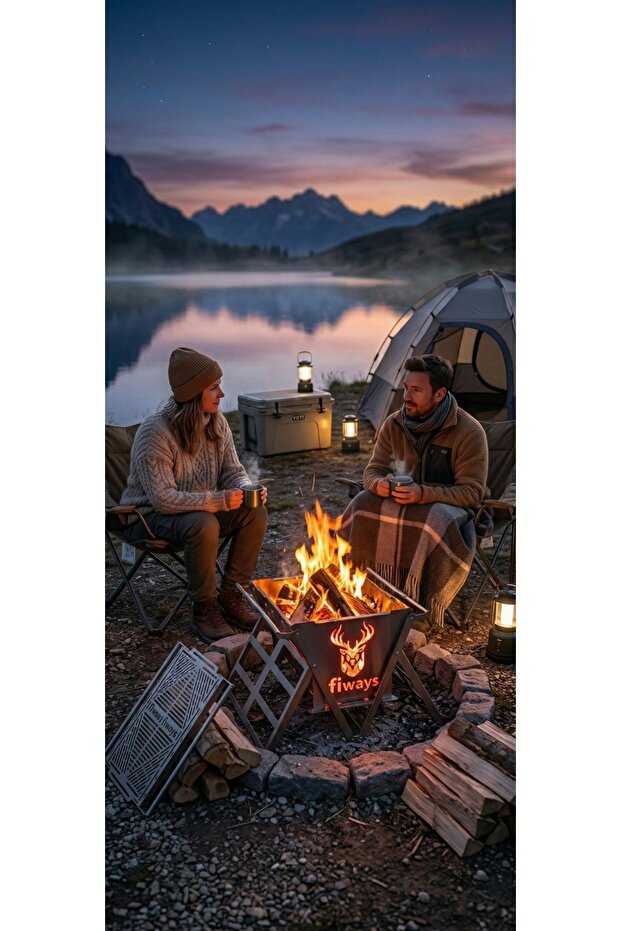 Katlanır Krom Paslanmaz Mangal - 6