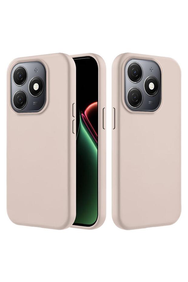 Tecno Spark 20C Compatible Case Inside K Velvet Erasable Launch Case Beige