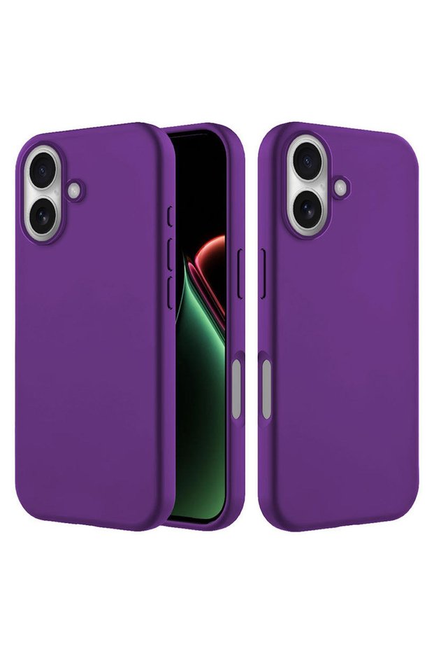 Apple iPhone 16 Plus Compatible Case with Velvet Inside and Erasable Surface Launch Case Deep Purple