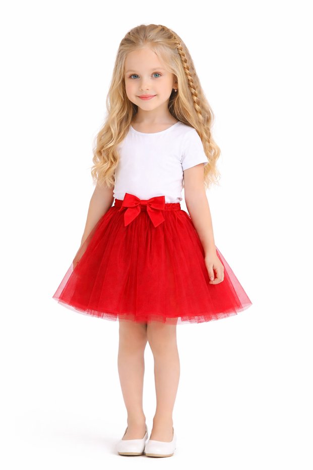 Girl's April 23Rd Bowknot Dream Tulle Piece Tutu Skirt Cf-26040