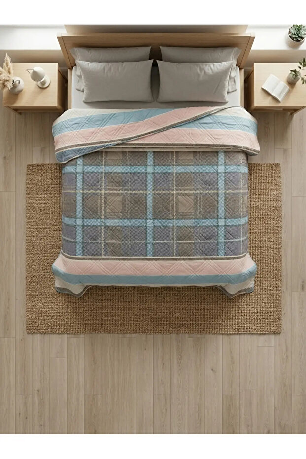 Patterned Bedspread 200X220 cm - Double Microfiber Soft-Textured
