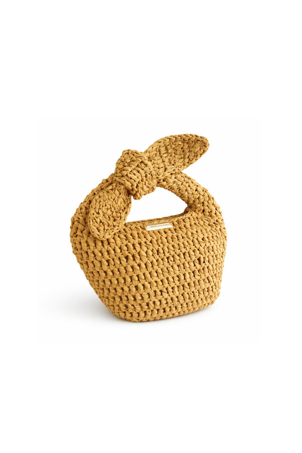 Fyonklu Hasır Omuz Çantası - 1