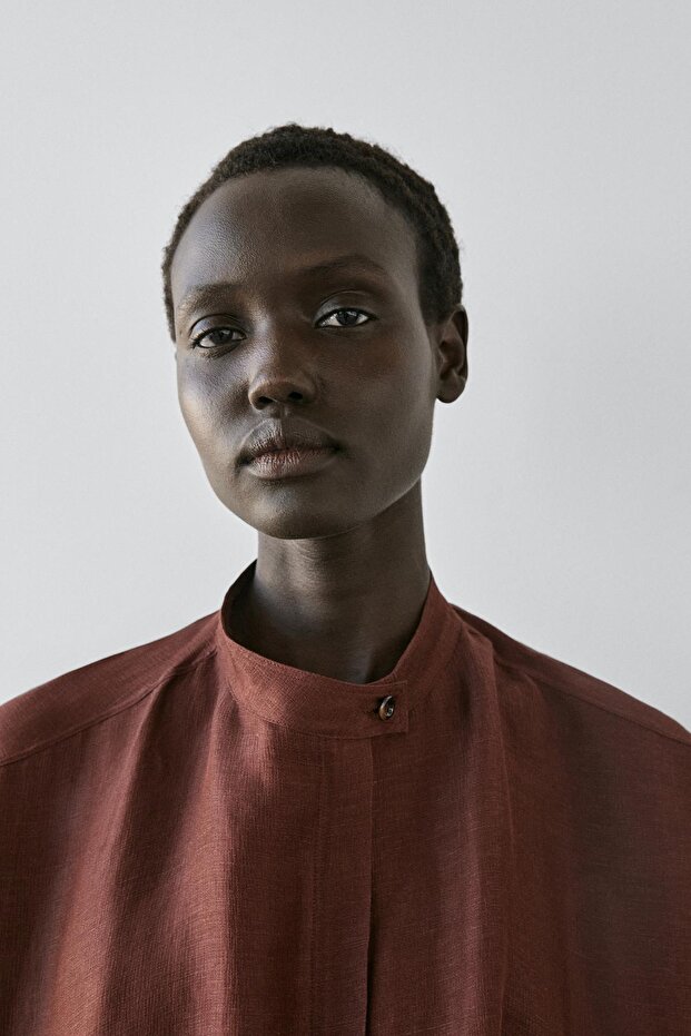 Linen blend bomber jacket - 3