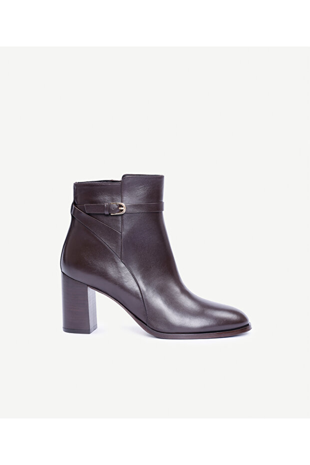 Topuklu Deri Bot - 1