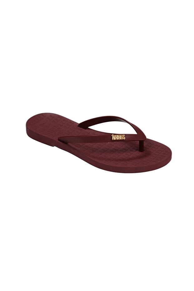 Women's Burgundy Flip Flops Beach Slippers